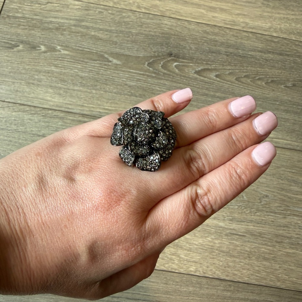 NORDSTROM Ariella Collection Faux Rhinestone Flower Ring - Picture 2 of 9